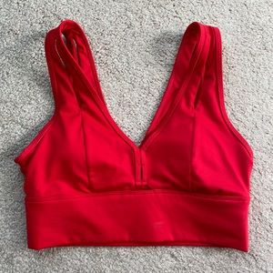 ALO Yoga United Long Bra in Red - SM